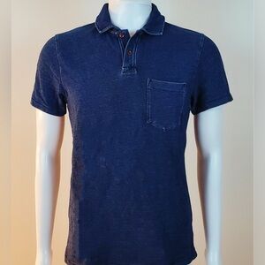 Club Monaco Essential Polo Shirt Short Sleeve Knit Navy Blue